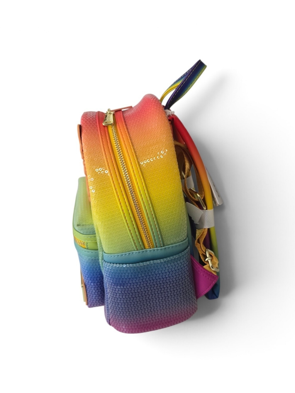 Dolly Parton Loungefly Dollywood Rainbow Butterfly Sequin Mini Backpack NWT - Picture 2 of 8